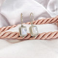 Hranaté náušnice Lustre s měsíčním kamenem