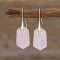 Visací náušnice Artisan Faceted s křemenem