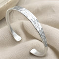 Stříbrný boho náramek Hammered