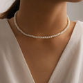 Bohémský elegantní choker s perlou