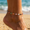 Zlatý řetízek Ankle Multicoloured s okem proti uřknutí