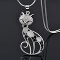 Náhrdelník Cats Love Detailing se zirkonem ze stříbra 925