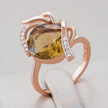 Prsten Ethereal Amber s krystalem
